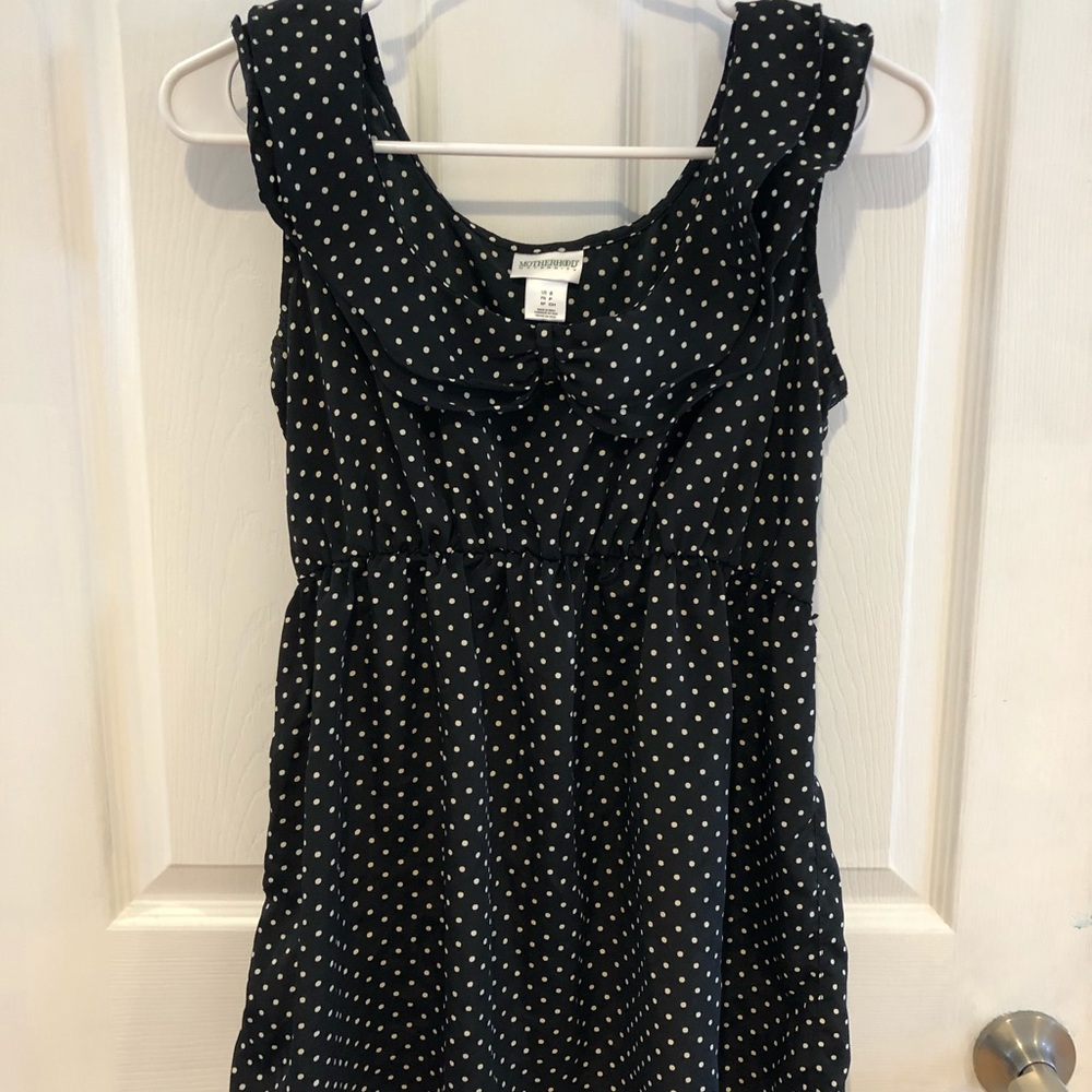 Motherhood Maternity black and white blouse